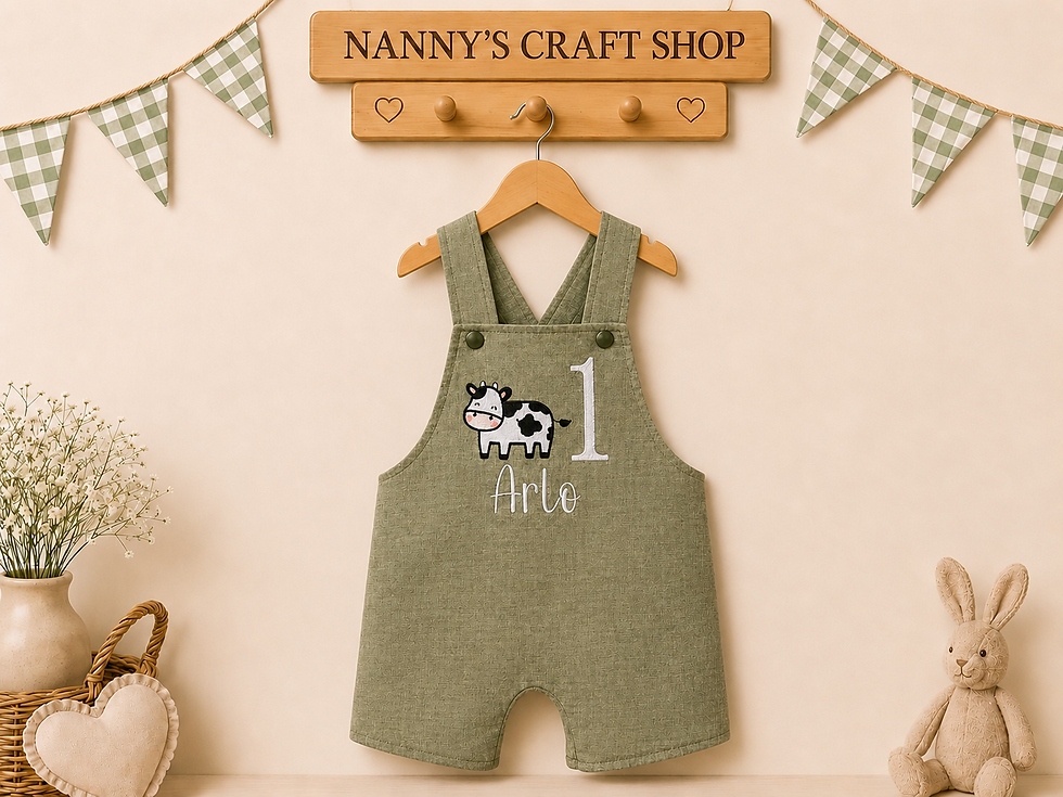 Thumbnail: Handmade boys birthday outfit. Farm animals romper. Personalised boys romper