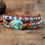 Thumbnail: Vintage Gilded Natural Stones Leather Wrap Bracelet