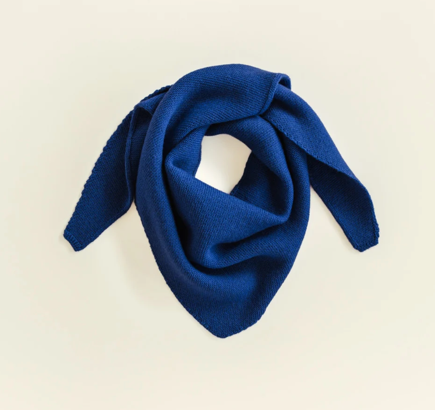 hvid triangle scarf Josephine cobalt blue / grass