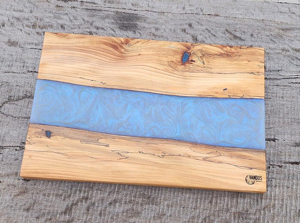 Thumbnail: Olive Wood Resin Serving Board – Coastal Mist Collection-179