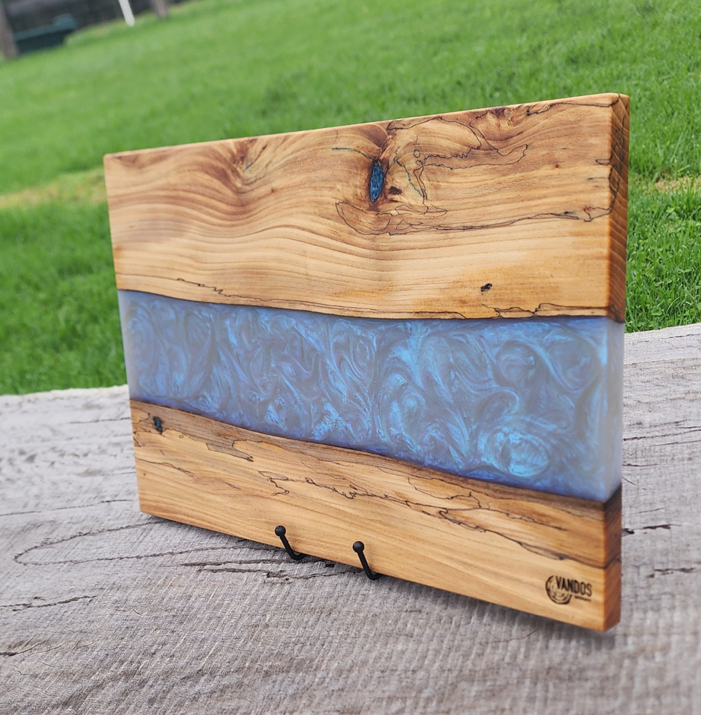 Olive Wood Resin Serving Board – Coastal Mist Collection-179