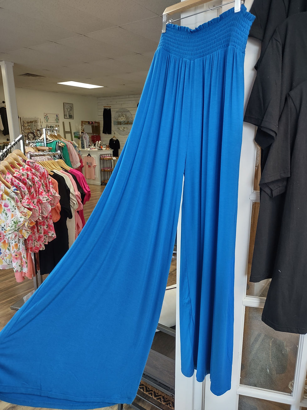 Thumbnail: Wide Palazzo Pants, Blue
