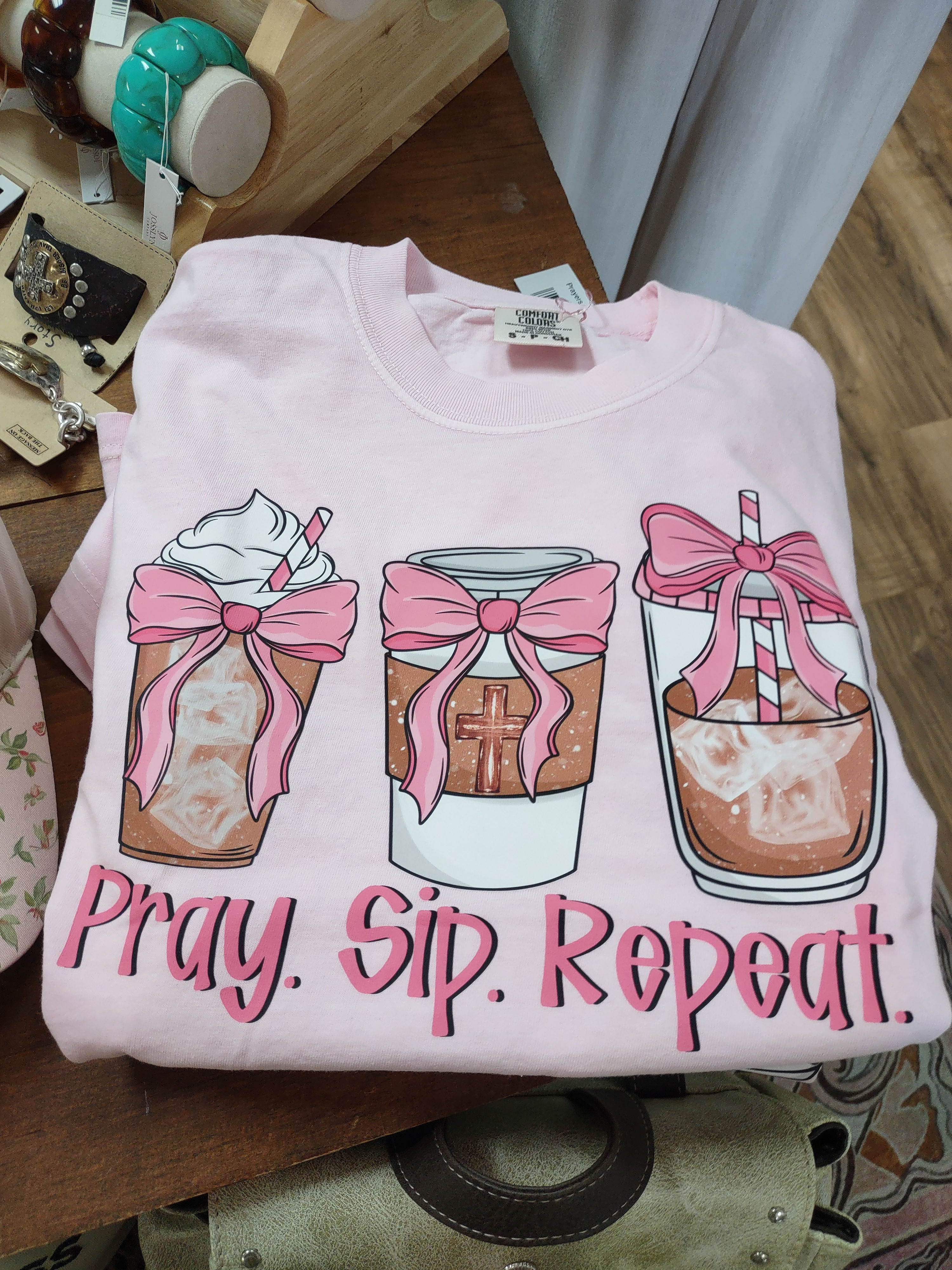 Pray. Sip. Repeat T-shirt 