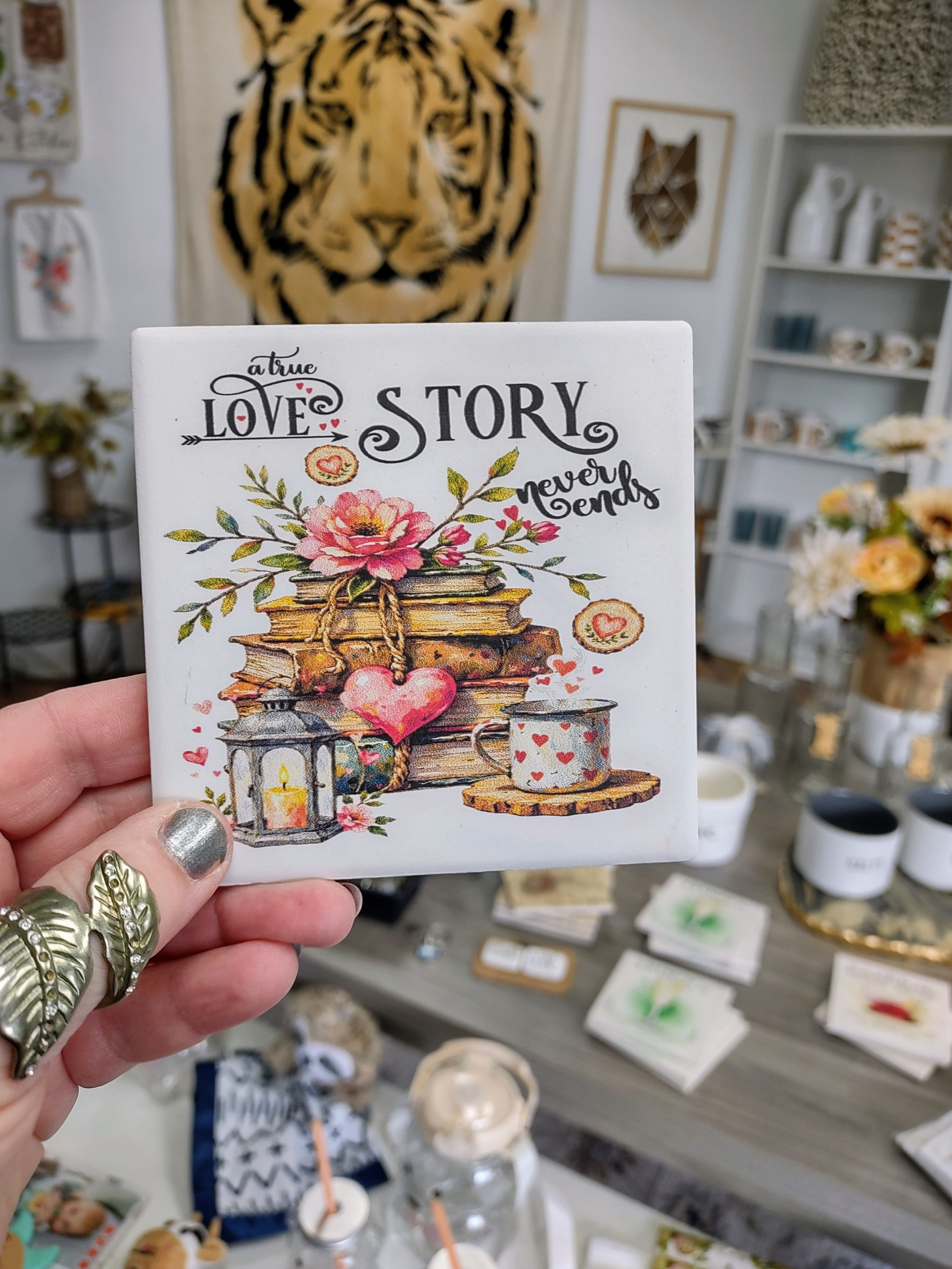 Love Story Stone Coaster