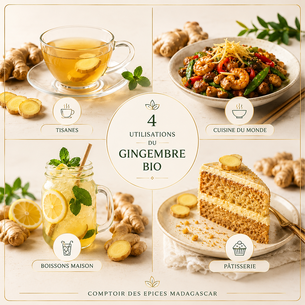 Thumbnail: 25 Kg - GINGEMBRE racine morceaux Bio de Madagascar