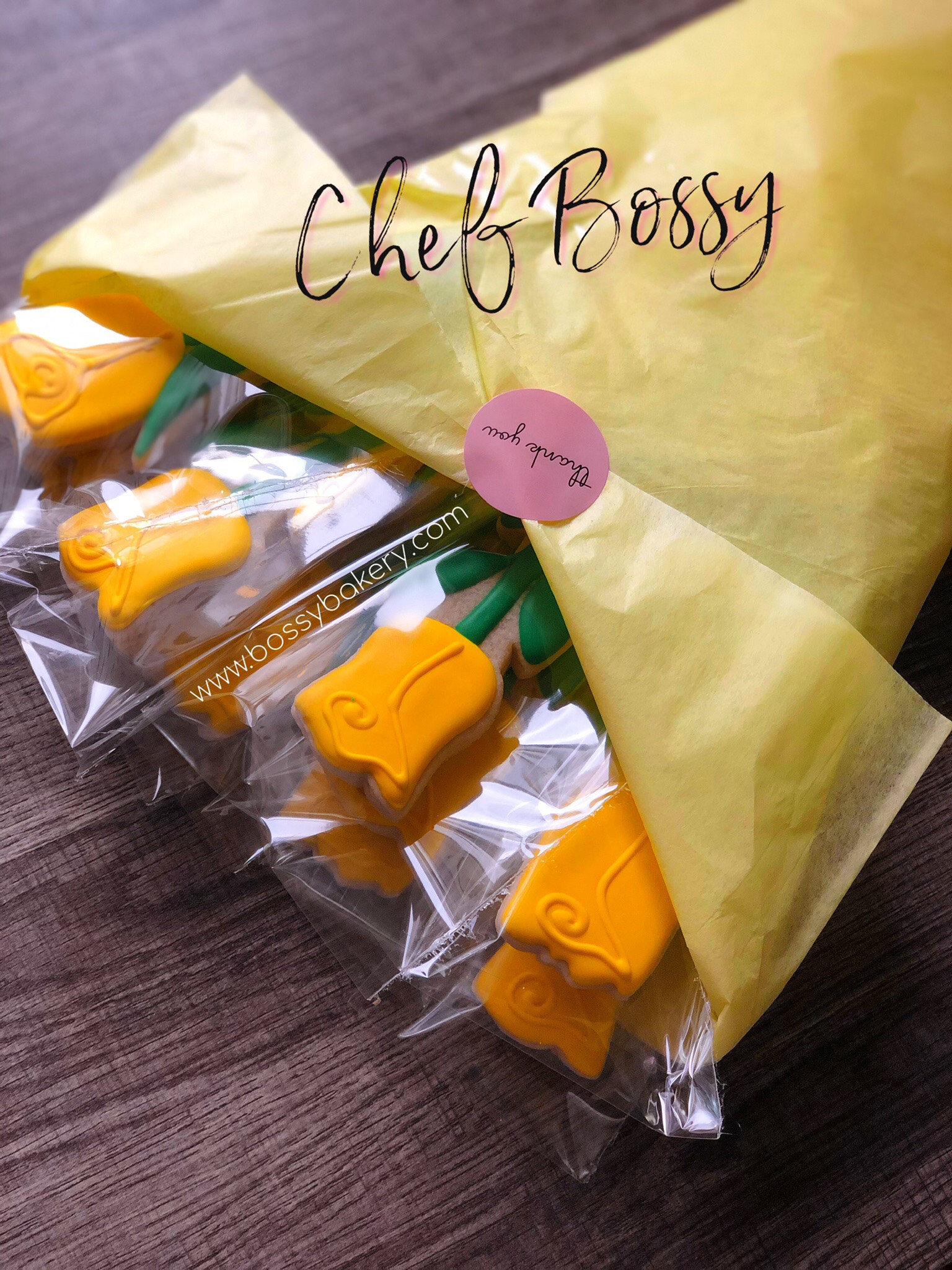 Cookie Bouquet: Yellow Roses
