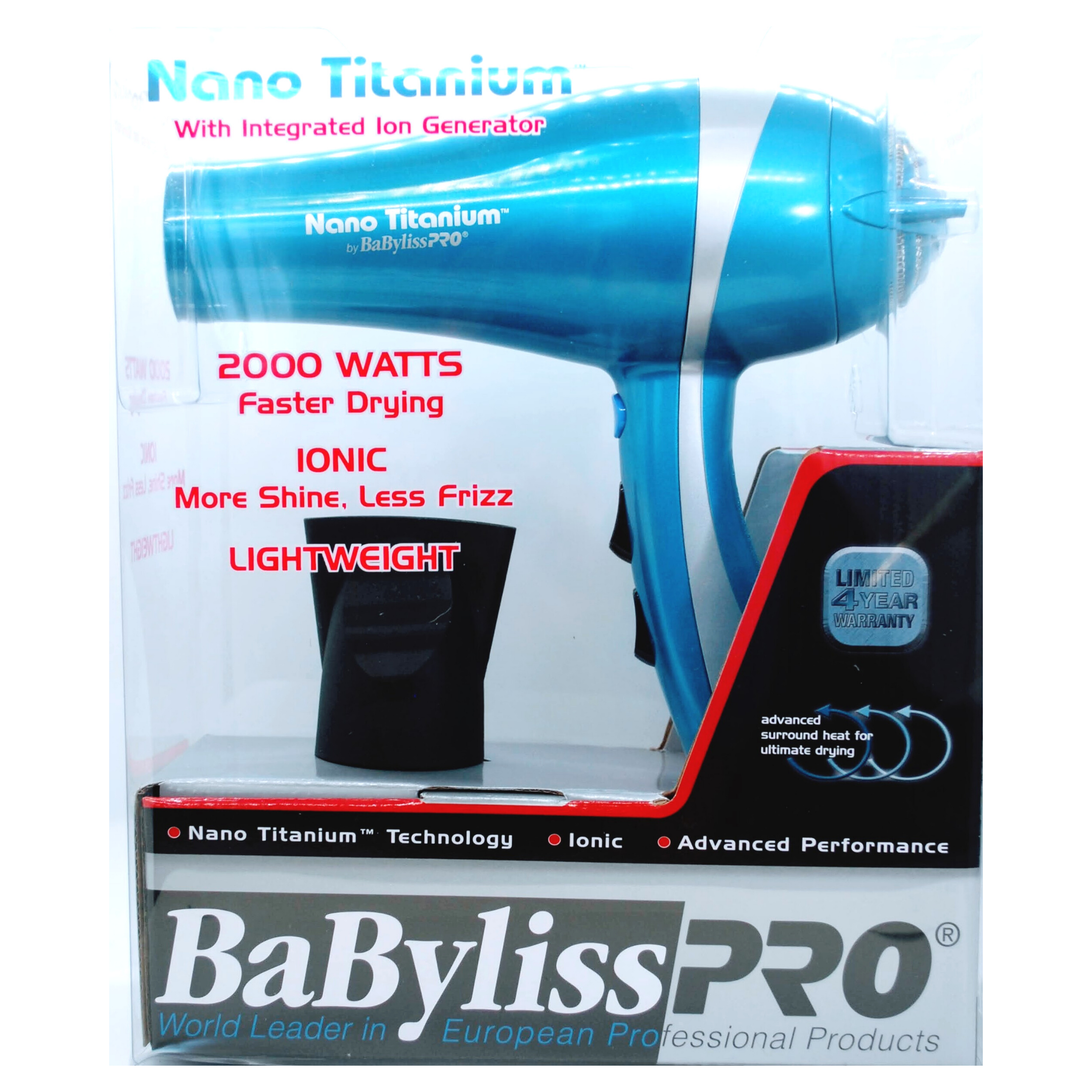 BaByliss Pro Nano Titanium 2000W Ionic Hair Dryer