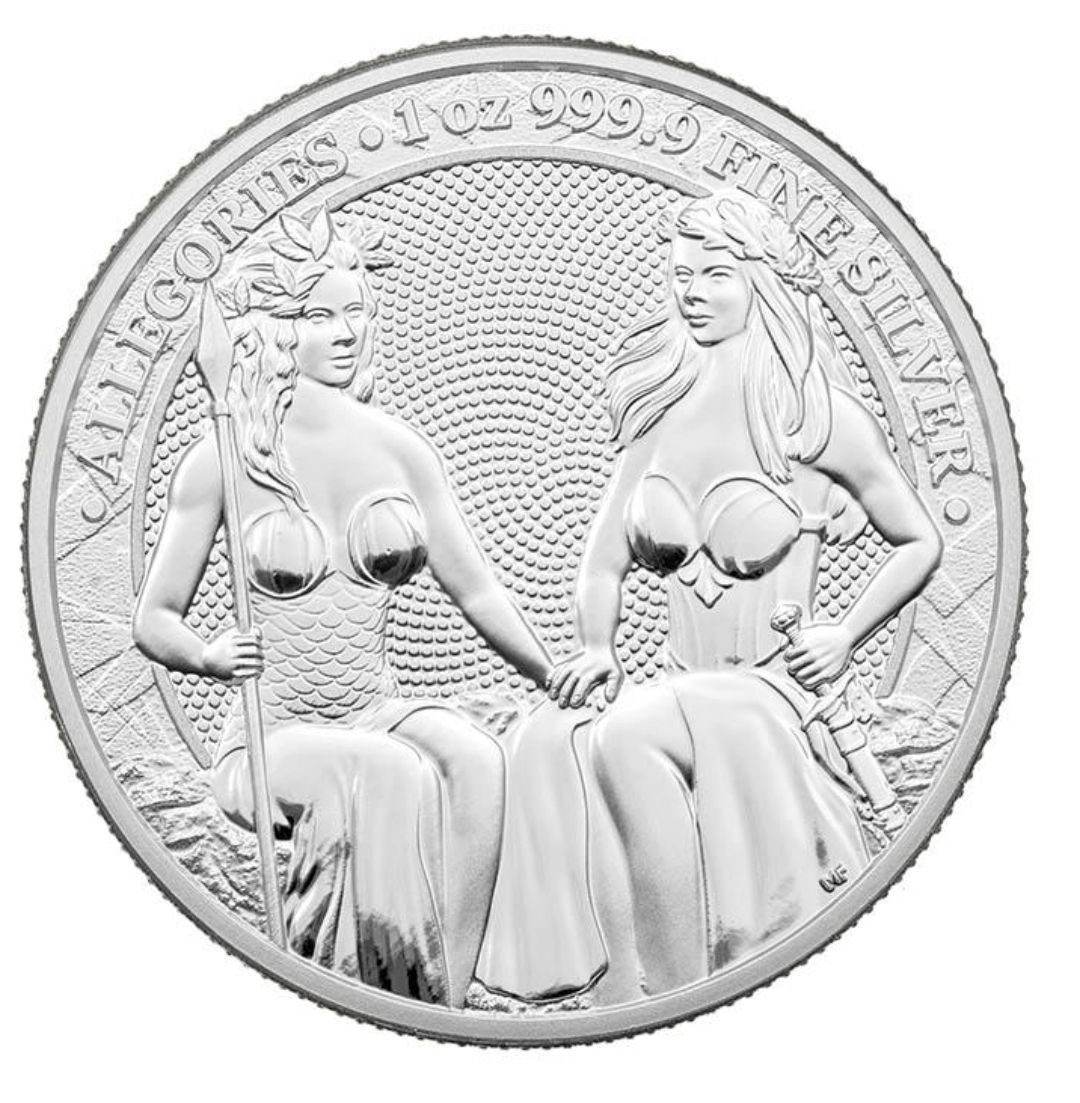 MONEDA 1 OZ AUSTRIA Y GERMANIA PLATA .999