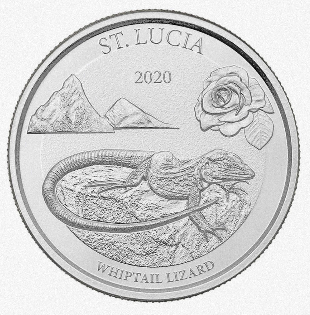 MONEDA 1 OZ WHIPTAIL LIZARD PLATA .9999 - DISNEY