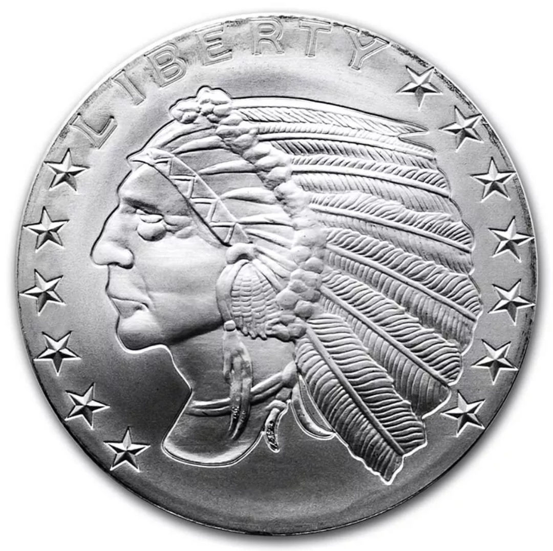 MONEDA 1 Oz PLATA USA INCUSE INDIAN HEAD GOLDEN STATE MINT EAGLE (2021)