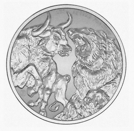 MONEDA 1KG PLATA - TORO Y OSO