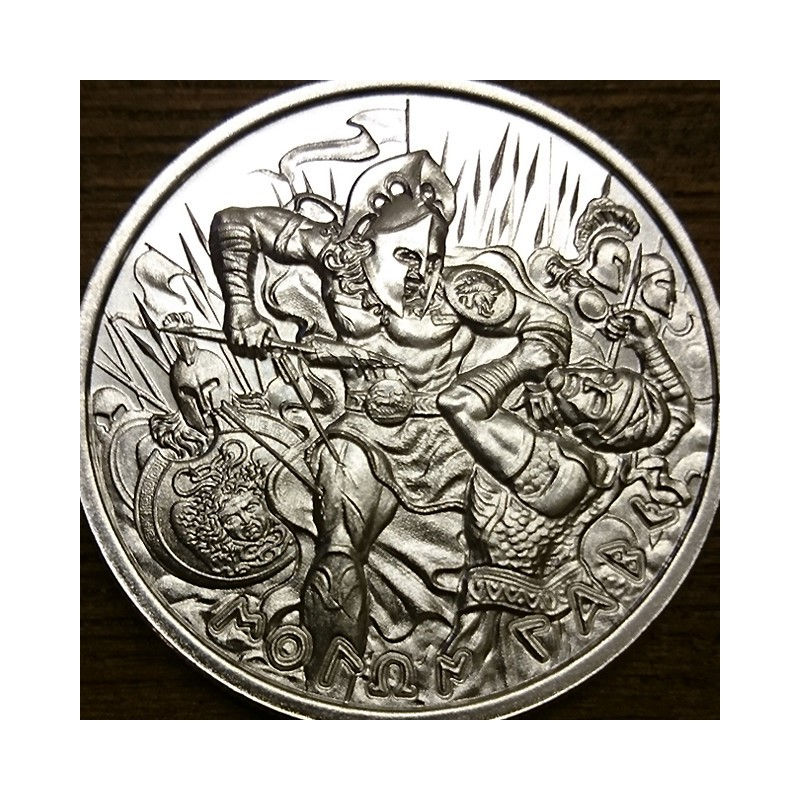 MONEDA 1 OZ PLATA 9999 INTAGLIO MINT "MOLON LABE V5"