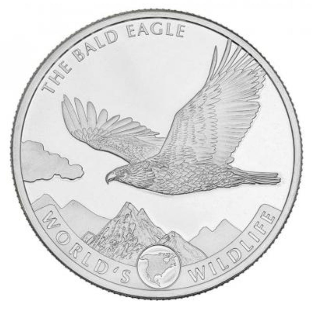 MONEDA BALD EAGLE 1 OZ PLATA .9999 . 2021