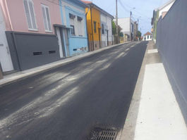Rua renovada em Leça do Balio