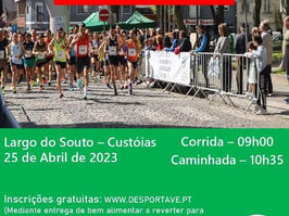 Inscrições abertas: 44ª Corrida da Liberdade de Custóias 2023