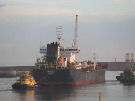 Burning tanker has already left for Italy