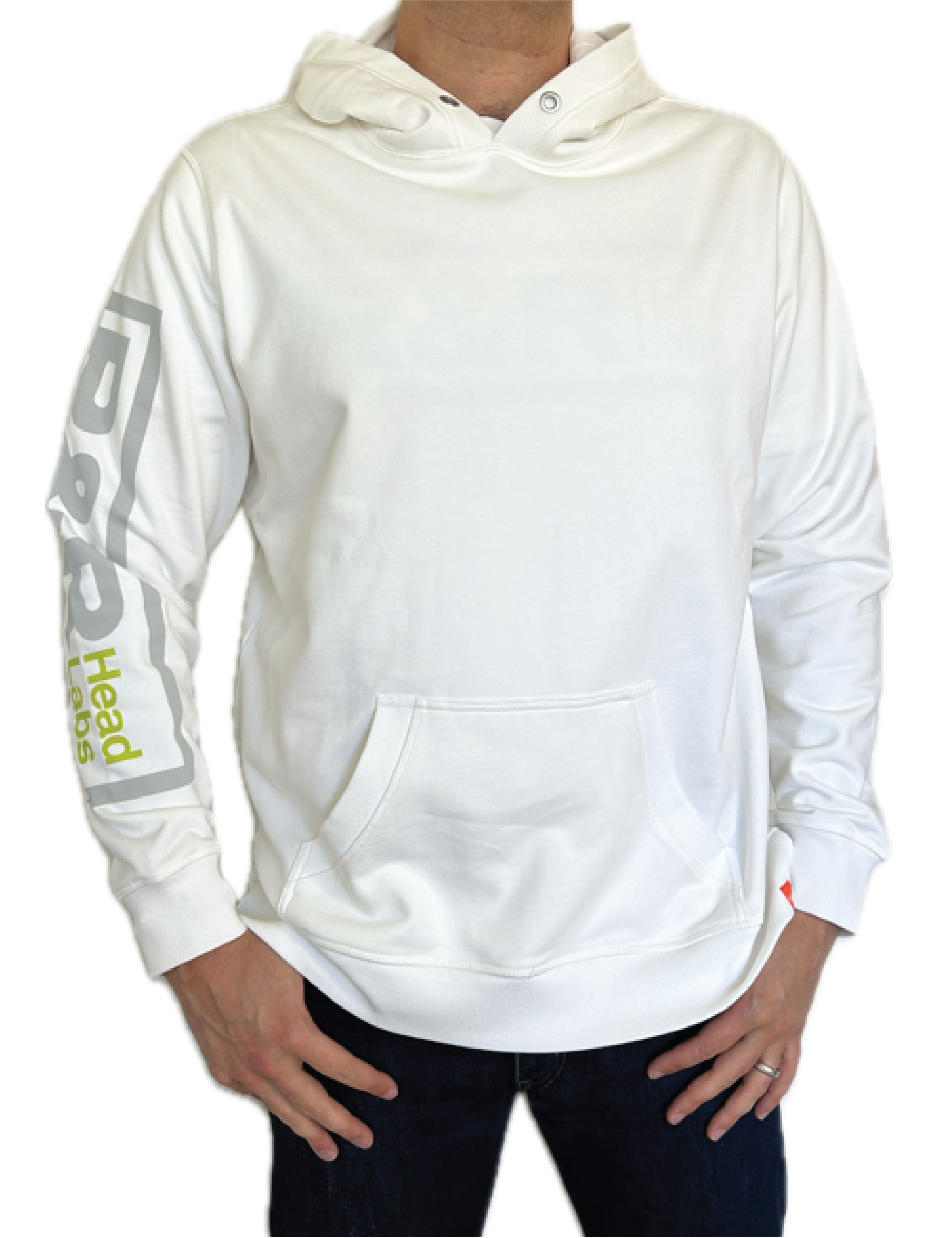 White Logo Sleeve Hooded Sweatshirt