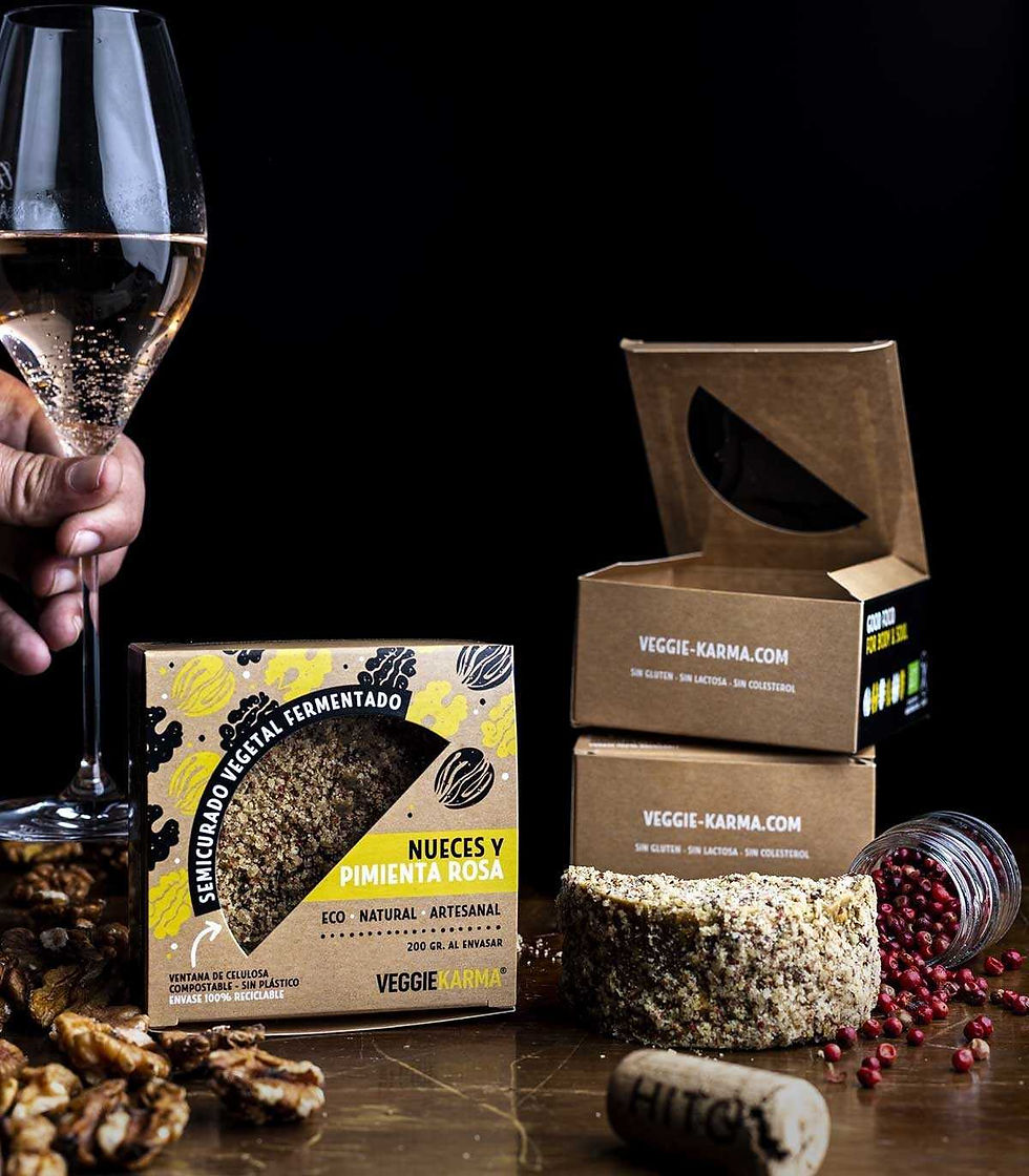 Miniatura: Queso de Nueces Vegano con Pimienta Rosa 200gr*