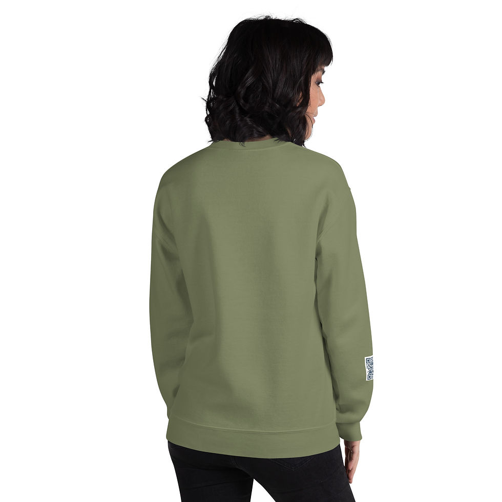 Thumbnail: Cursive and QR Big Creek Big Text Unisex Sweatshirt