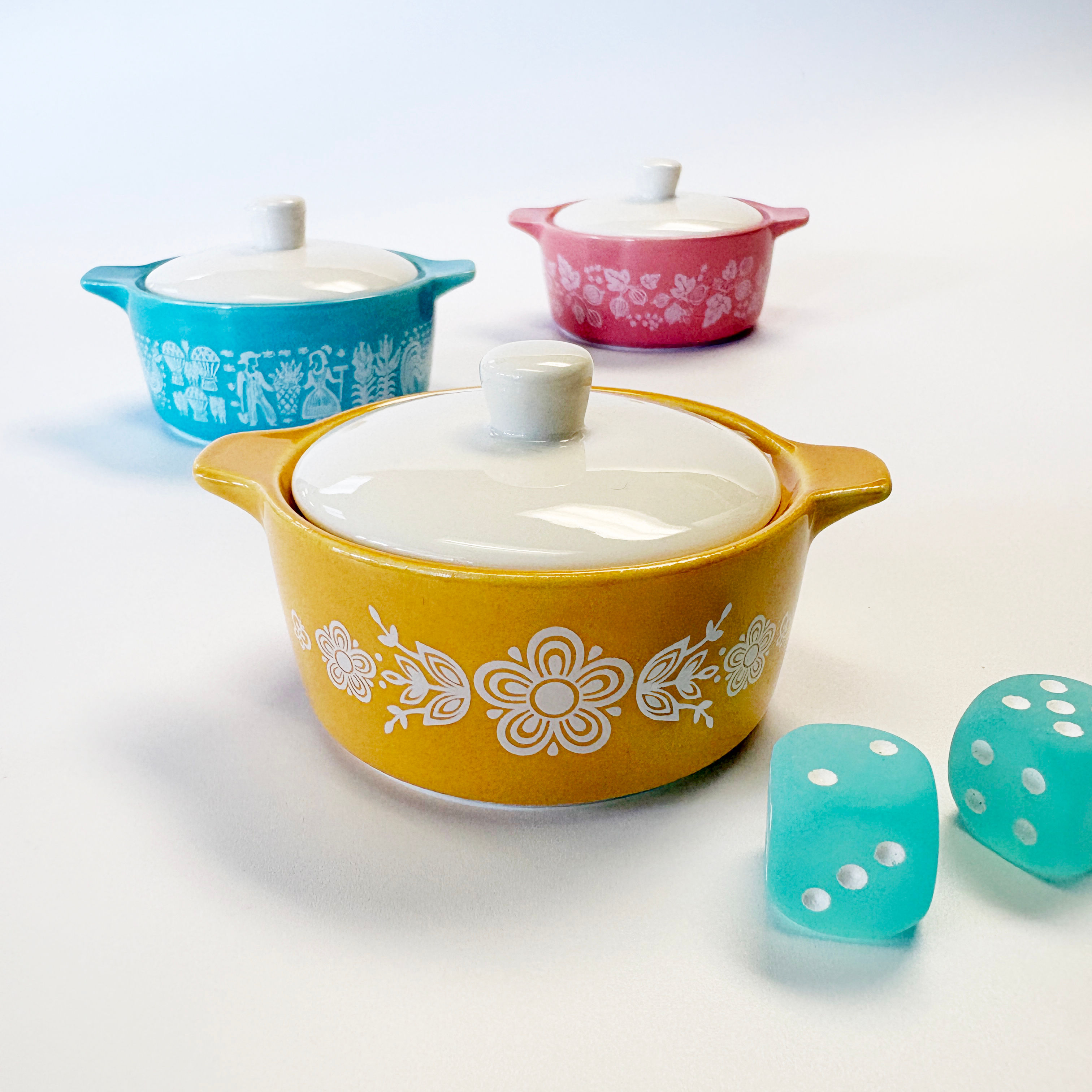 Mini Vintage Casserole Dice Dishes