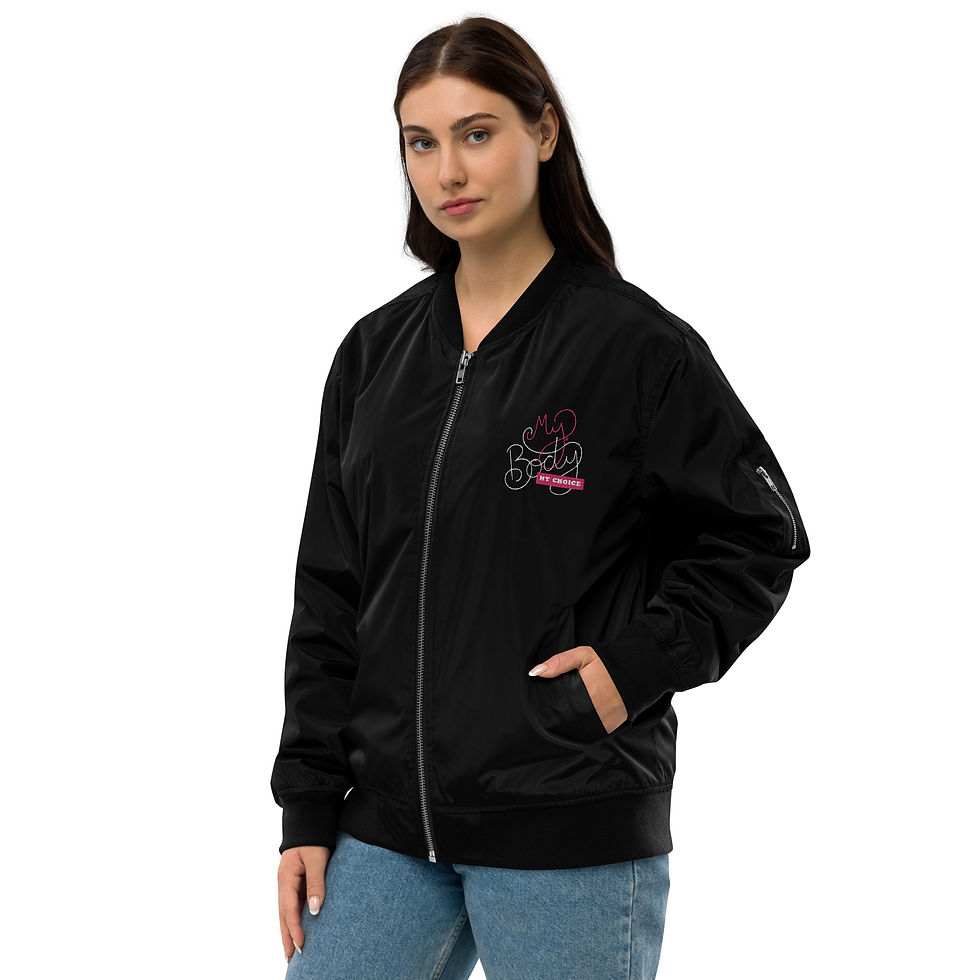 Thumbnail: My Body My Choice Recycled Fabric Bomber