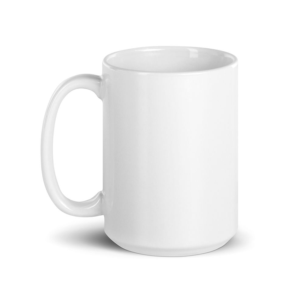 Thumbnail: Tan and Brunette Icy Snowboarder White glossy mug