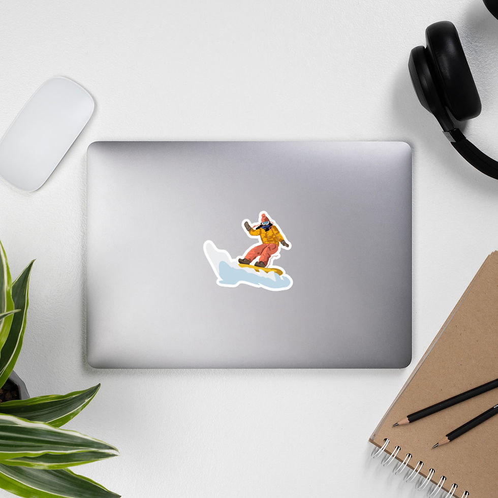 Thumbnail: Snowboarder Bubble-free stickers