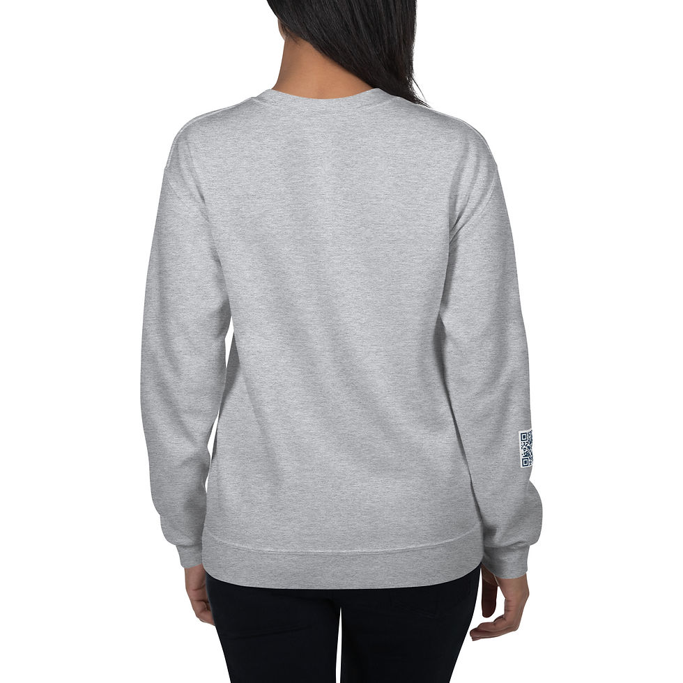 Thumbnail: Cursive and QR Big Creek Frocket Text Unisex Sweatshirt