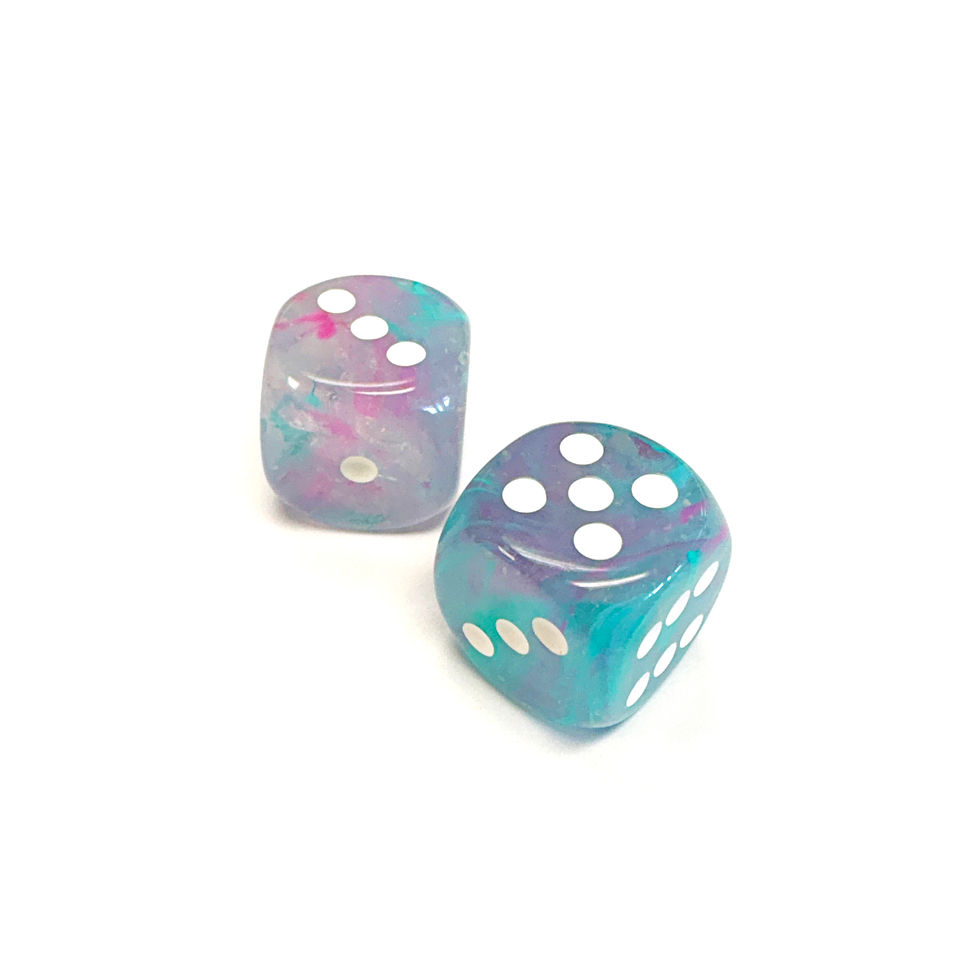 Thumbnail: Pair - Large 30mm D6 dice w/pips
