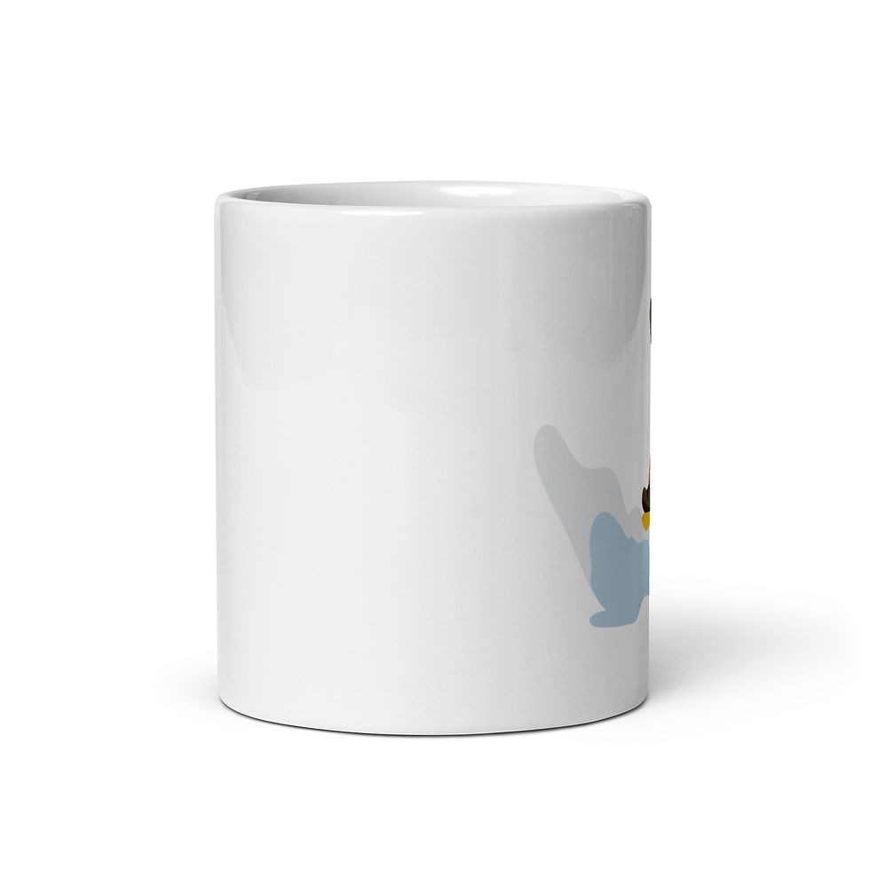 Thumbnail: Tan and Blonde Long Hair Snowboarder White glossy mug
