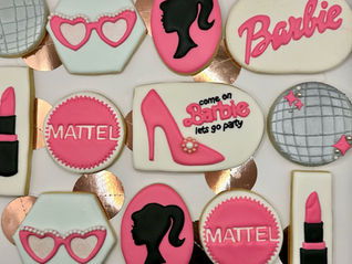 Pink Barbie Custom Sugar Cookies