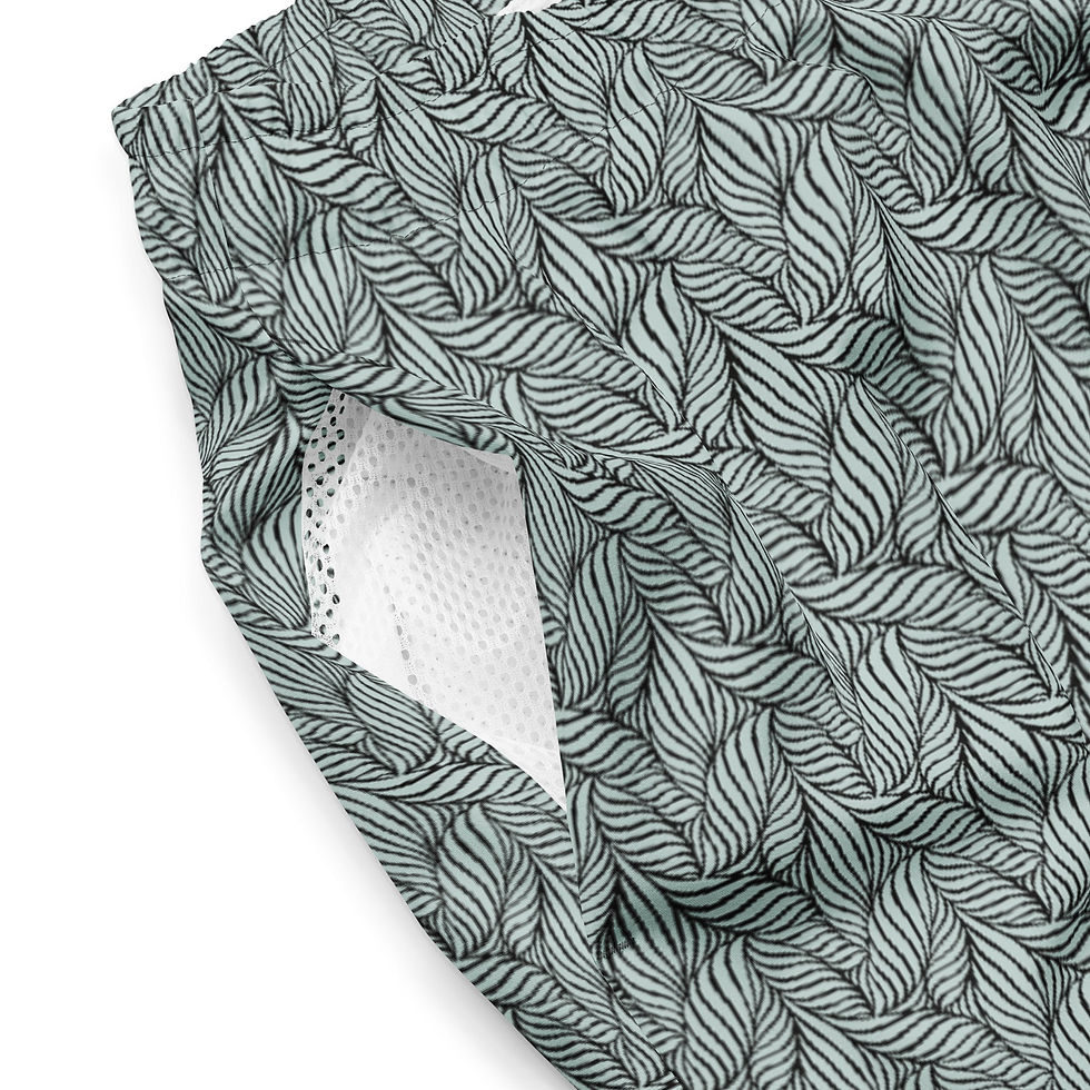 Miniatura: Men's Eco Grey Palm Swim Trunks