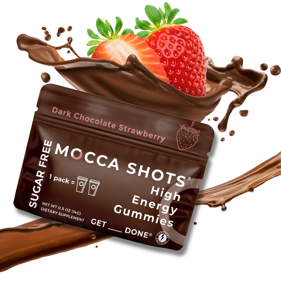Sugar Free Mocca Shots Energy Gummies with Caffeine