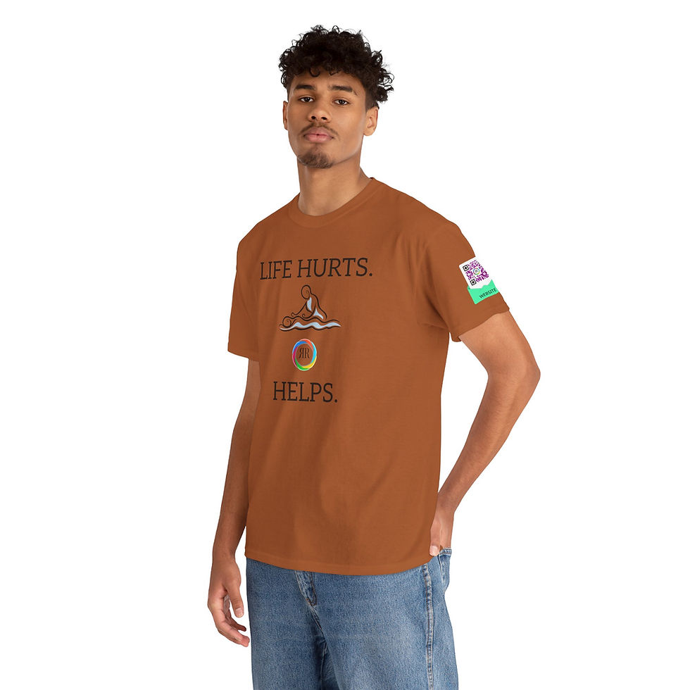 Thumbnail: Life Hurts. Helps. Tee — Inspirational Mental Health Awareness T-Shirt