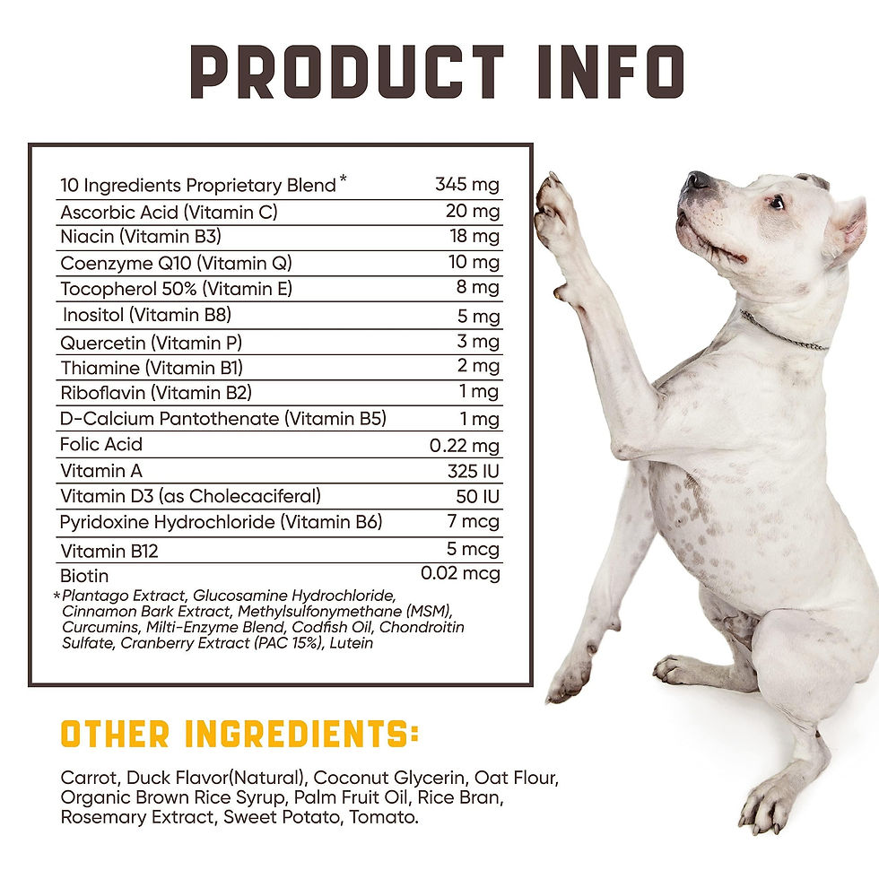 Thumbnail: 15 in 1 Dog Multivitamin Supplements   Immunity Digestion Joint and Heart Health