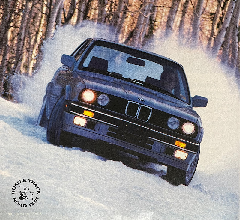 BMW E30 ix on the cover of Road & Track magazine