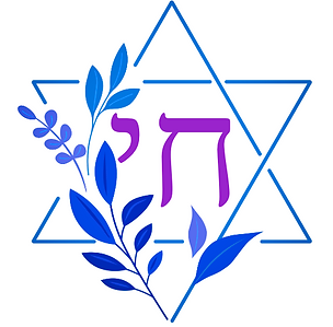 Am Yisrael Chai! The nation of Israel Lives. Jewish star with Chai (Life) written in Hebrew in the middle.