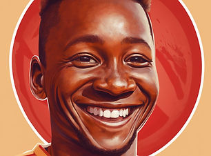 smiling soccer player dusty soccer pitch red Africa.jpg