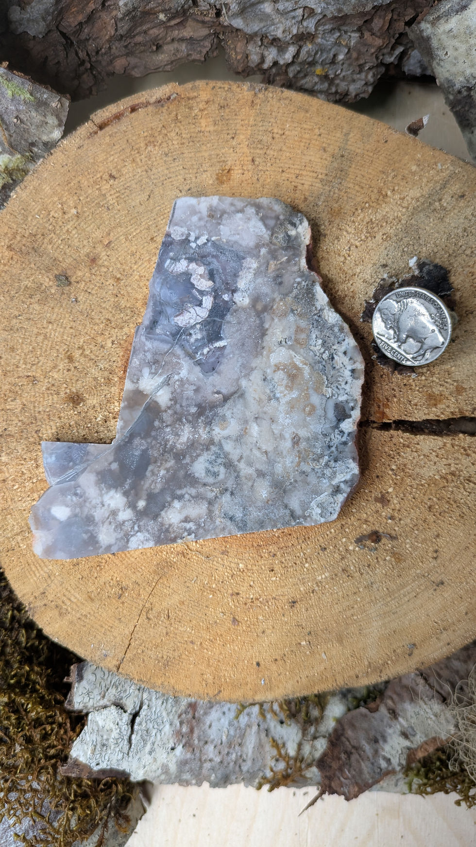 Thumbnail: Purple Cloud Agate Slab #4