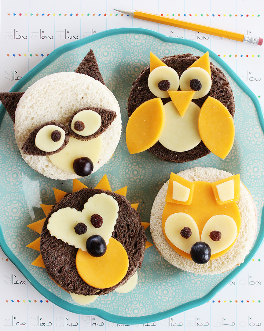 Woodland creature sandwiches