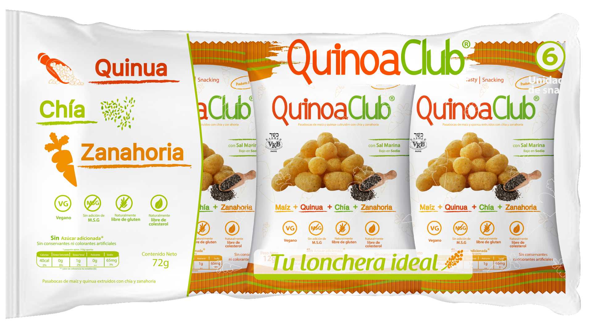 Snacks | Quinua + Chía + Zanahoria x 6 unids