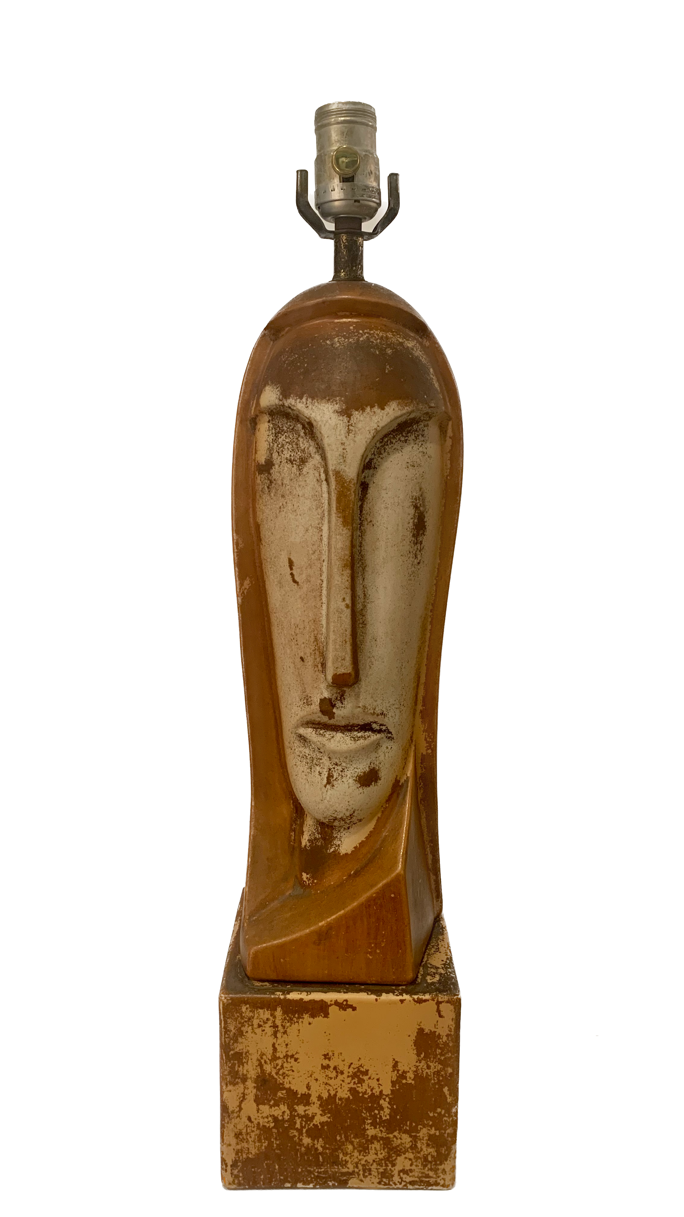 Vintage Tiki Face Table Lamp
