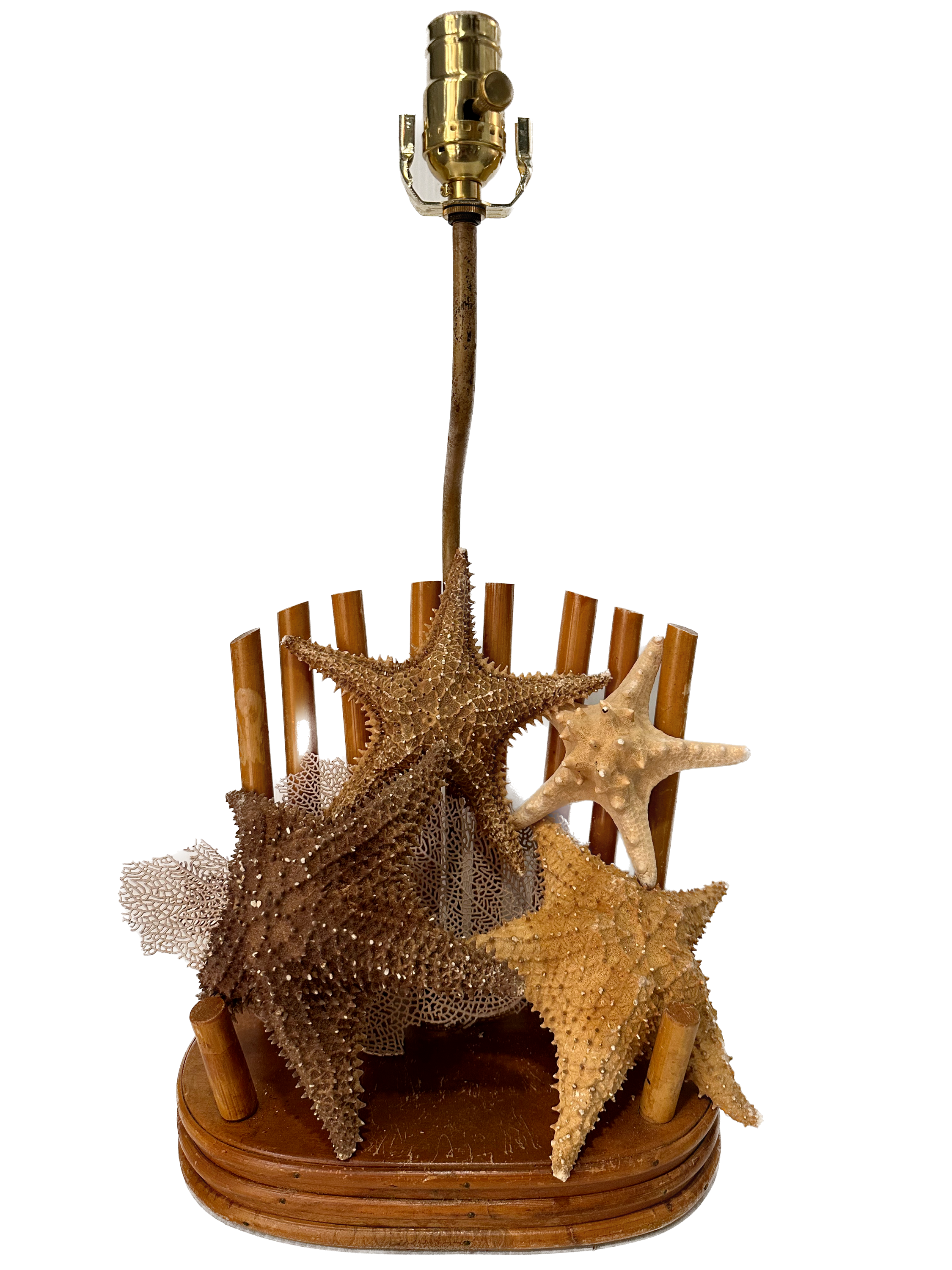 Vintage Wood Bamboo Table Lamps