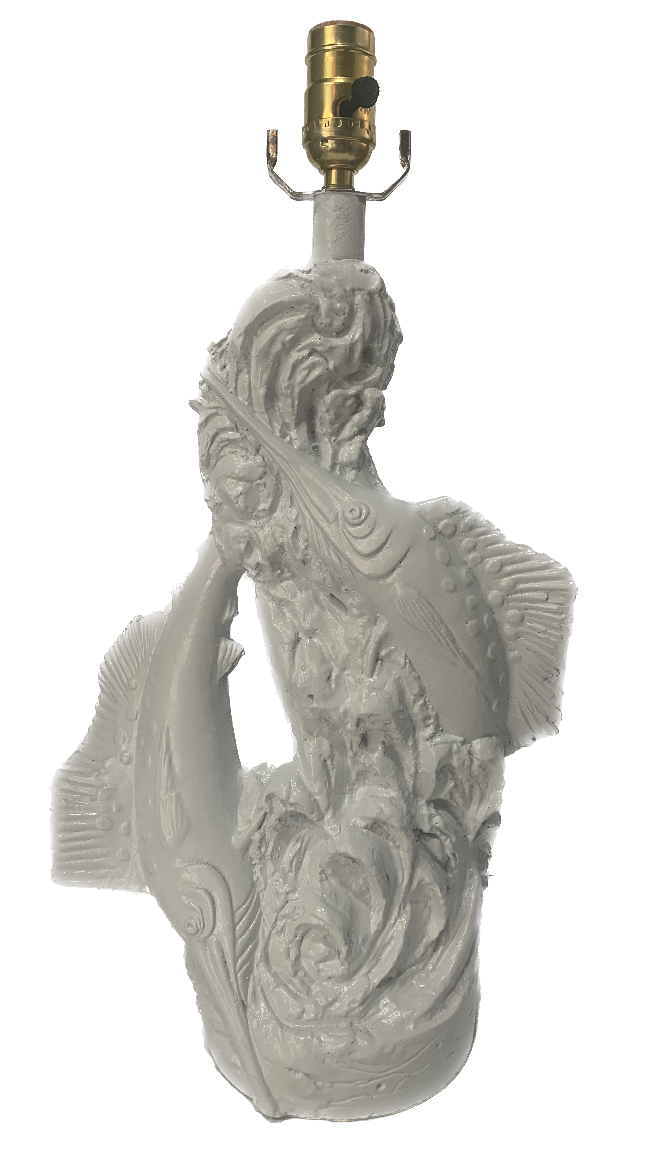 Vintage Ceramic Swordfish Table Lamps