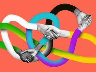 Hände, die sich reichen