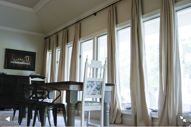 Diy No Sew Drop Cloth Curtains