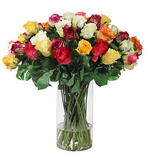 Artificial-silk-Rose-stems-set-in-a-clea