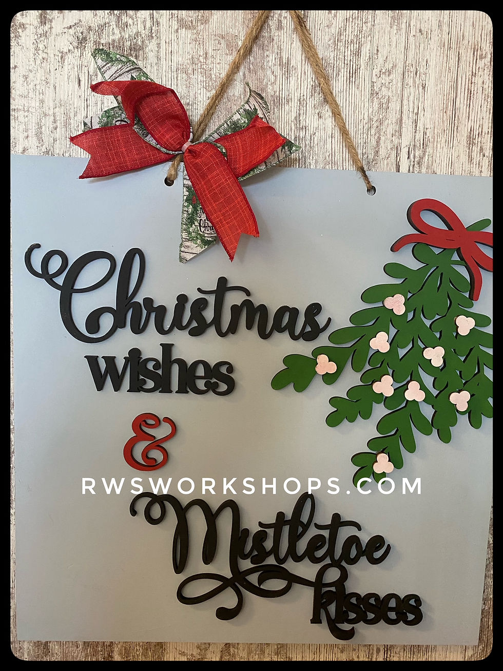 Mistletoe Kisses Door Hanger