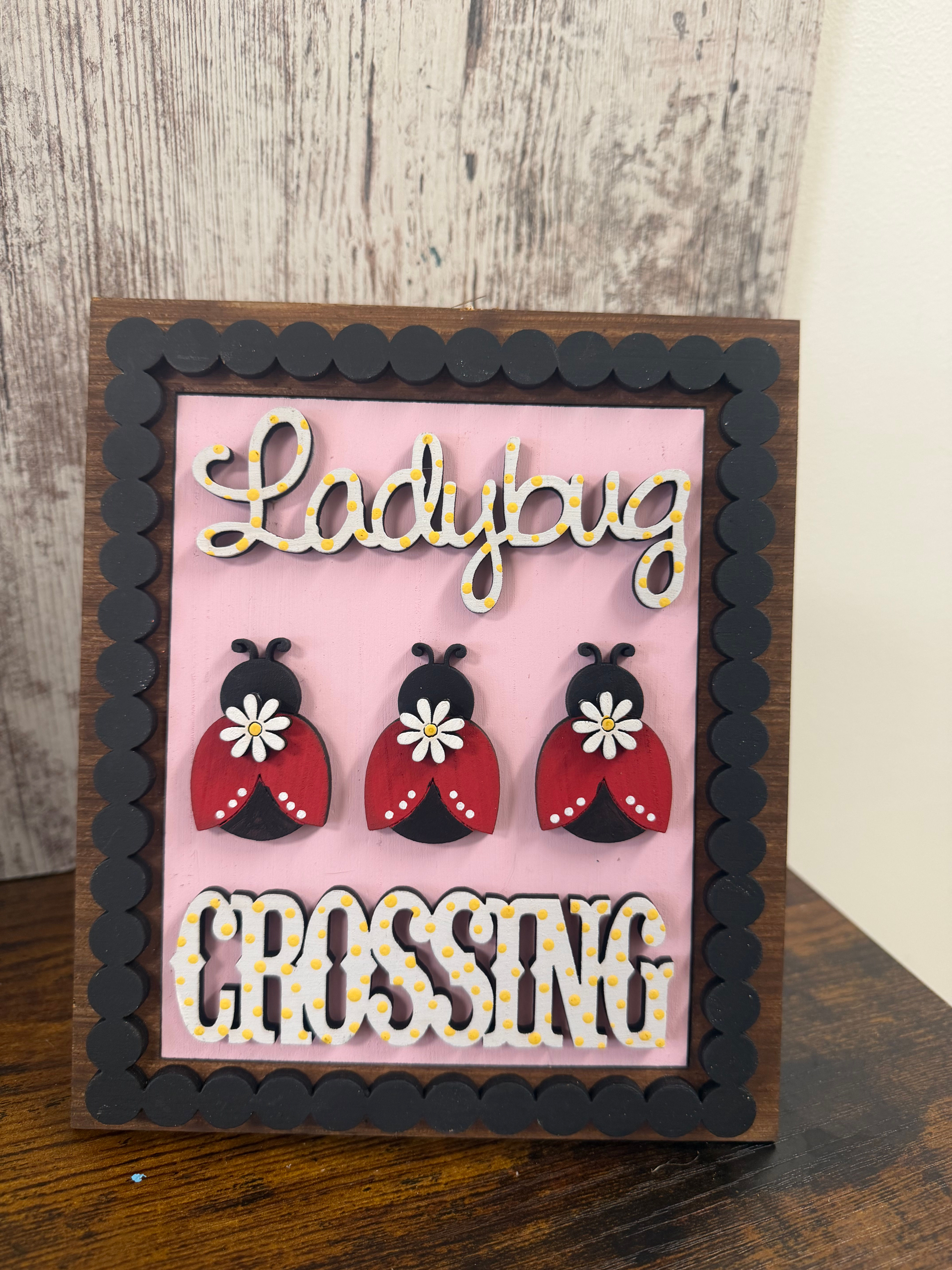 LadyBug Crossing Insert - Fits Small Frame or Small Breadboard