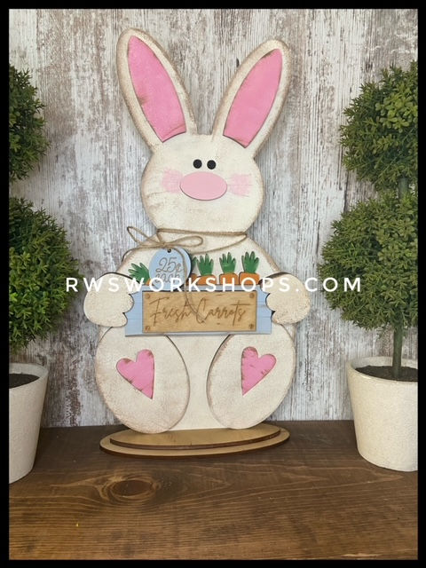 Self Sitting Bunny Fresh Carrots